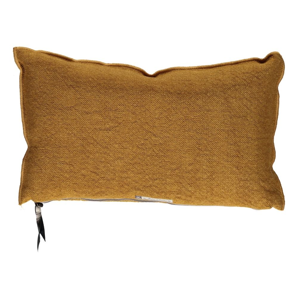 Maison de vacances - Coussin Vice Versa en toile nomade - Ocre