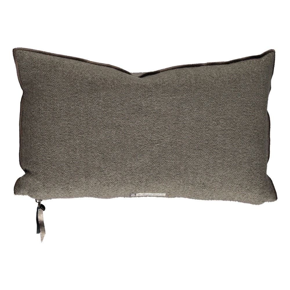 Maison de vacances - Coussin Vice Versa en toile bouclette - Ecorce