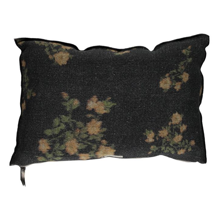 Maison de Vacances - Vice Versa Linen Cushion - Les roses ocre