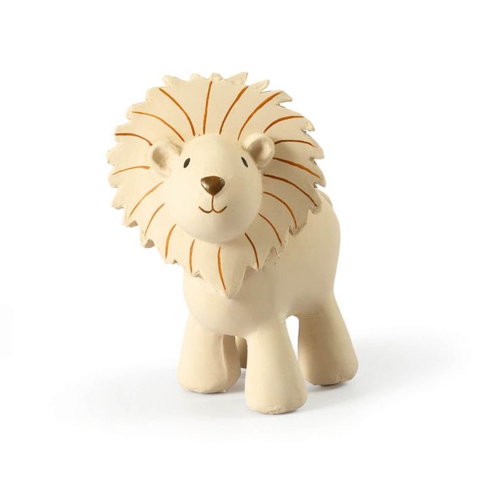 Hochet Lion en caoutchouc naturel | Ecru- Image produit n°0