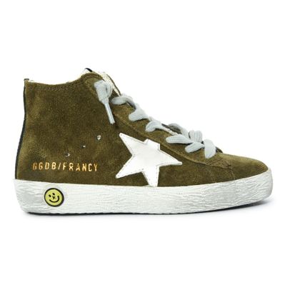 golden goose deluxe brand francy suede trainers verde kaki