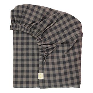 Camomile London Spannbetttuch Gingham aus Baumwolle -listing