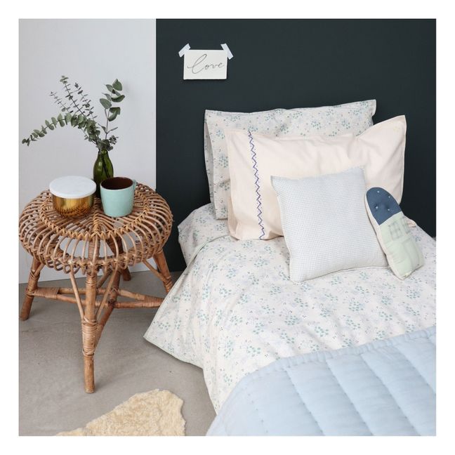 Copripiumino Minako Floral in cotone | Blu