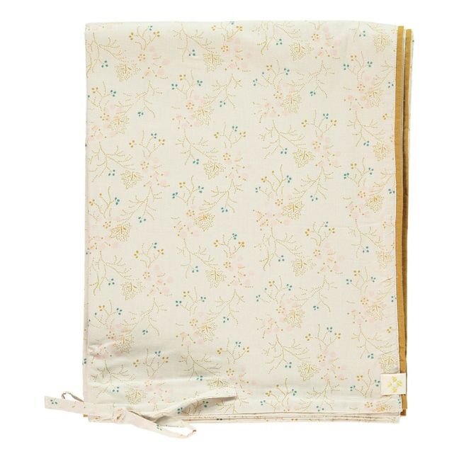 Housse de couette Minako Floral en coton | Doré