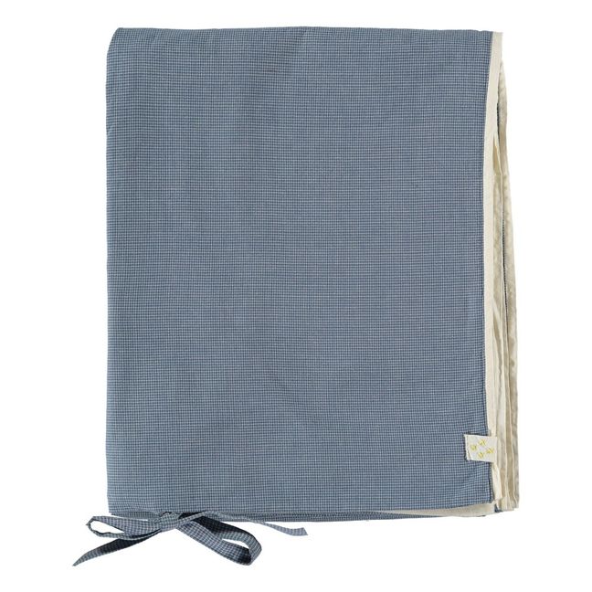 Copripiumino  di cotone a quadretti  | Blu