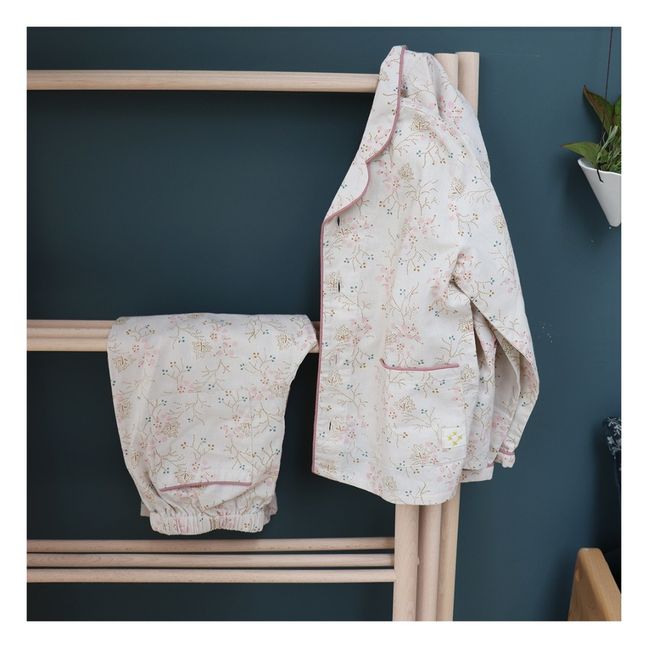 Pijama Minako Floral de algodón | Dorado