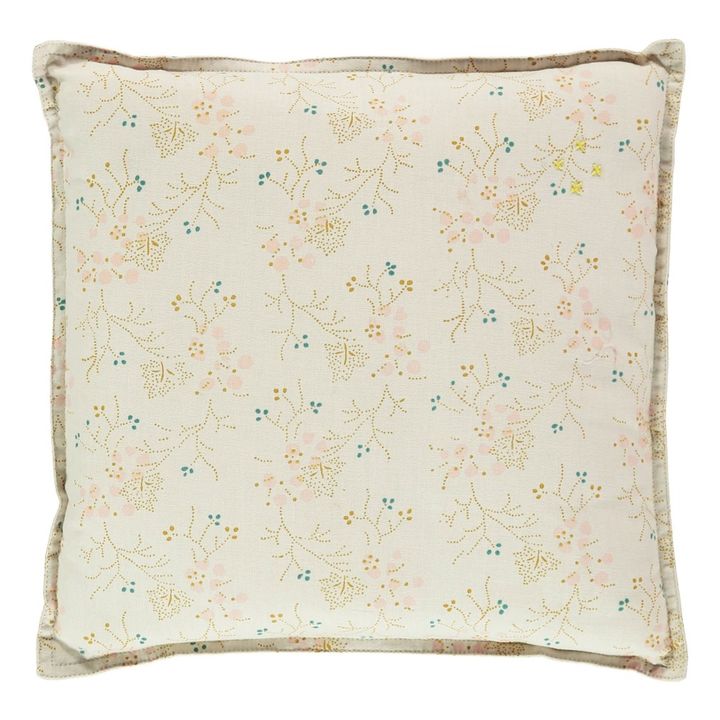 Minako Floral Cotton Cushion  | Gold- Product image n°0