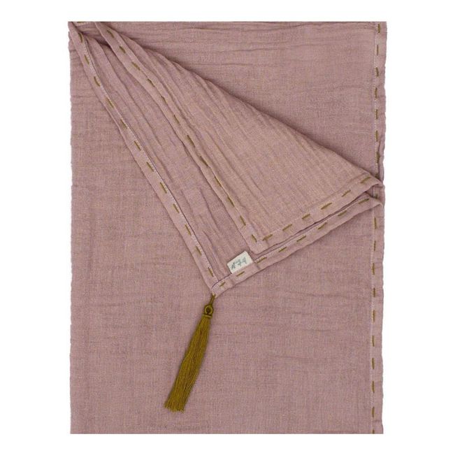 Pompom Pareo Scarf 200*104  - Woman Collection - Dusty Pink