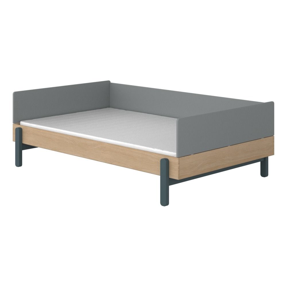 Flexa - Banquette Lit Popsicle grande profondeur en chêne 120x200 cm - Bleu