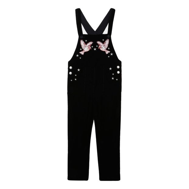 velvet dungarees