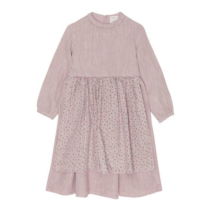 Yellowpelota - Robe Lin Flower - Fille - Rose