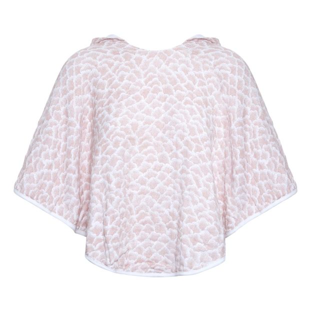 Poncho Enfant En Gaze De Coton Avec Capuche Imprime Terracotta