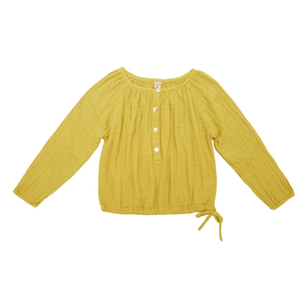 Numero 74 - Blouse Coton Bio Naia - Fille - Sunflower Yellow S028
