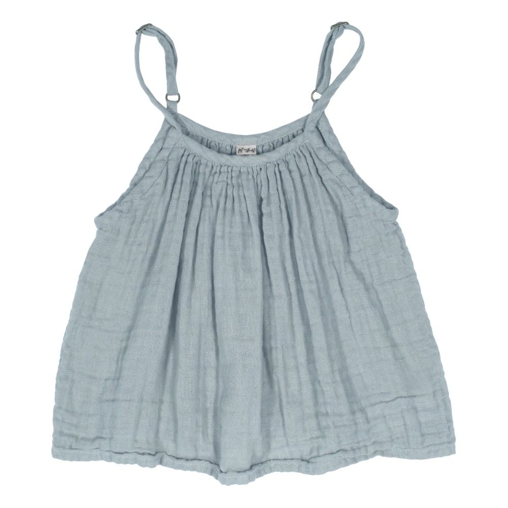 Numero 74 - Top Coton Bio Mia - Fille - Sweet Blue S046