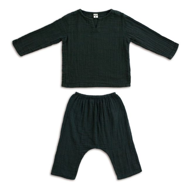 Tunisien + Pantalon Coton Bio Zac | Noir