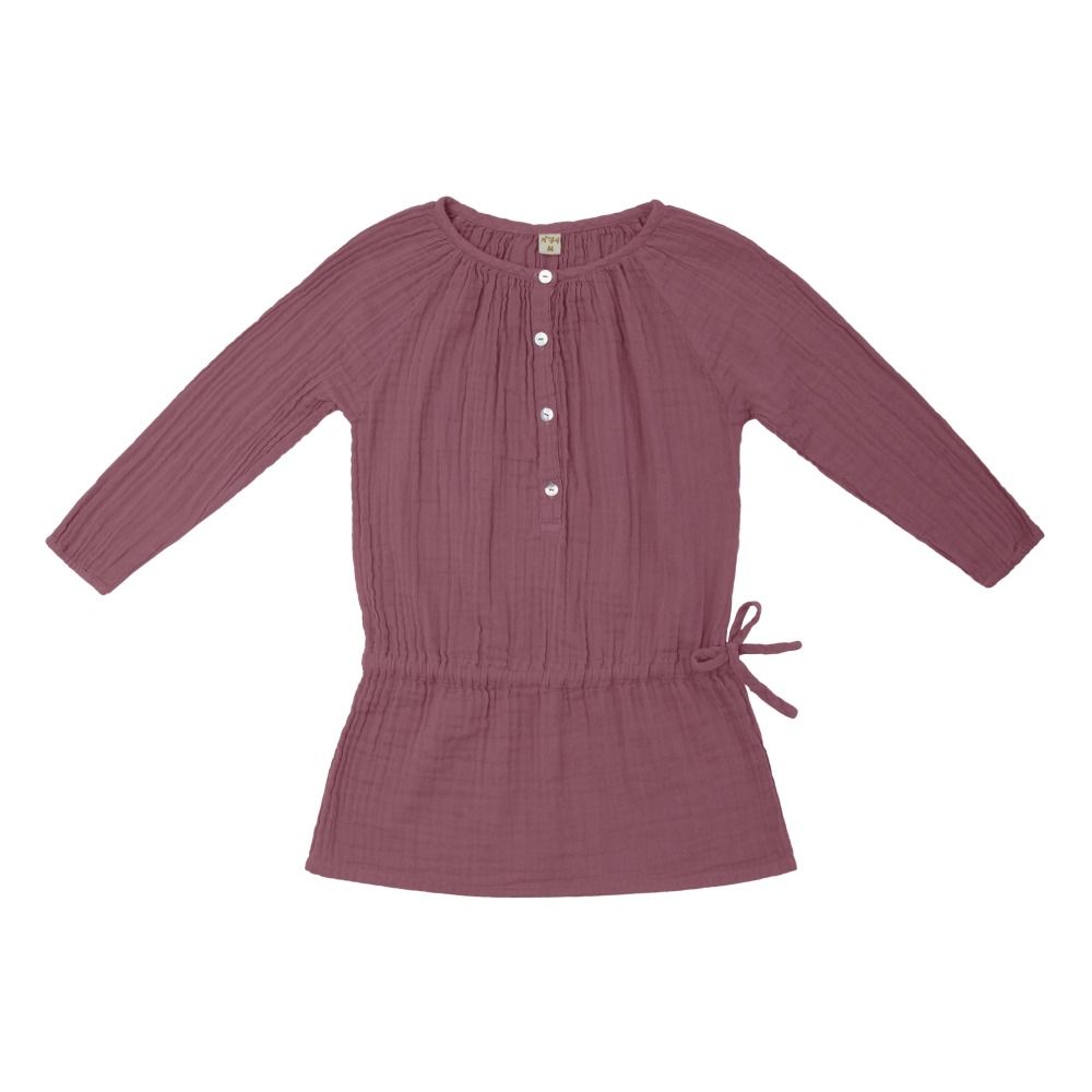 Numero 74 - Robe Coton Bio Naia - Fille - Baobab Rose S042