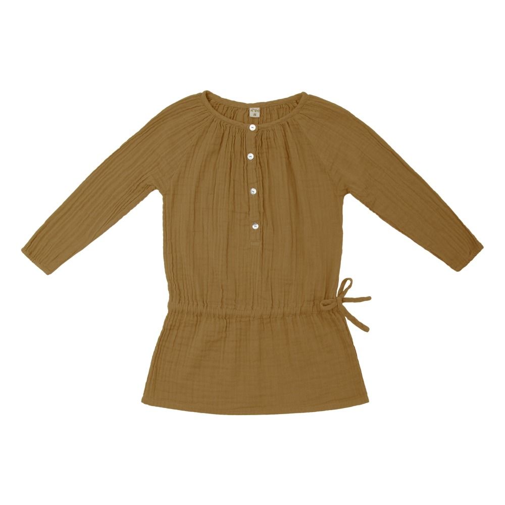 Numero 74 - Robe Coton Bio Naia - Fille - Gold S024