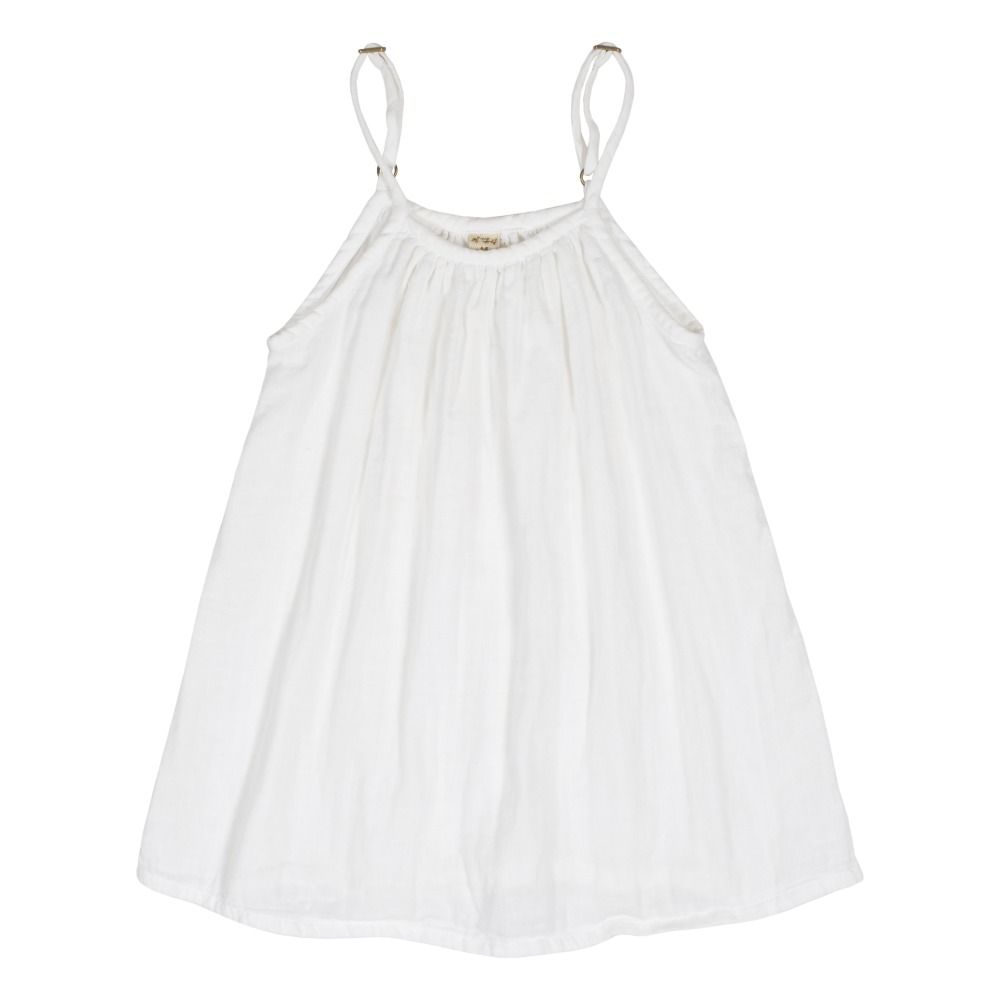 Numero 74 - Robe Coton Bio Mia - Fille - White S001