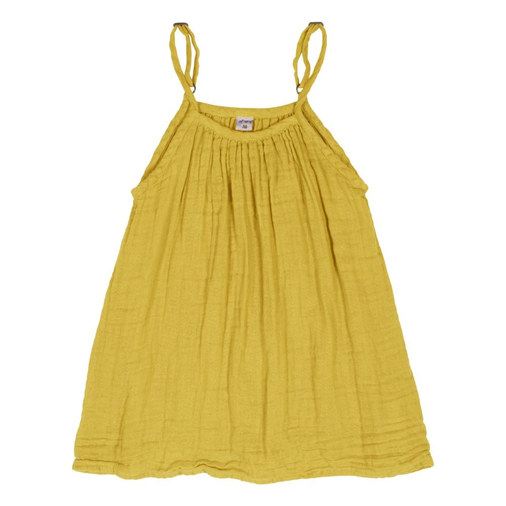Numero 74 - Robe Coton Bio Mia - Fille - Sunflower Yellow S028