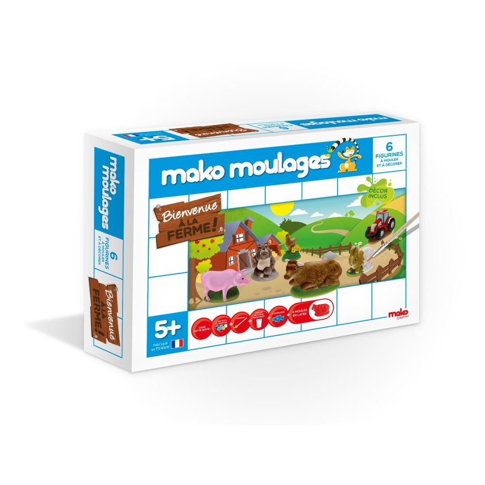 Mako Moulages - Coffret Ferme - Set de 6 - Multicolore