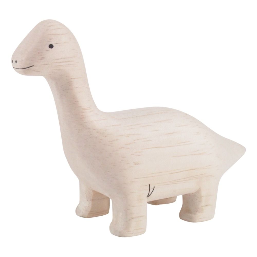 T-Lab - Figurine en bois Brachiosaure - Blanc
