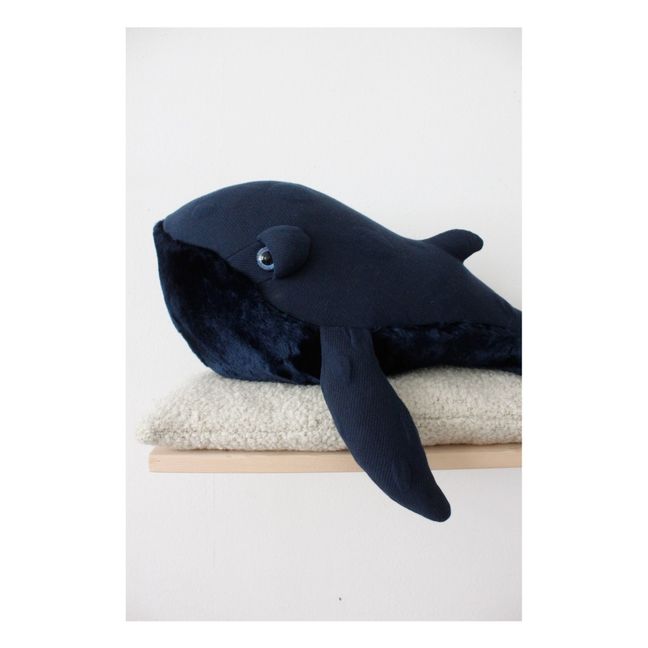 Whale Giant Soft Toy 60cm BigStuffed x Smallable | Navy blue