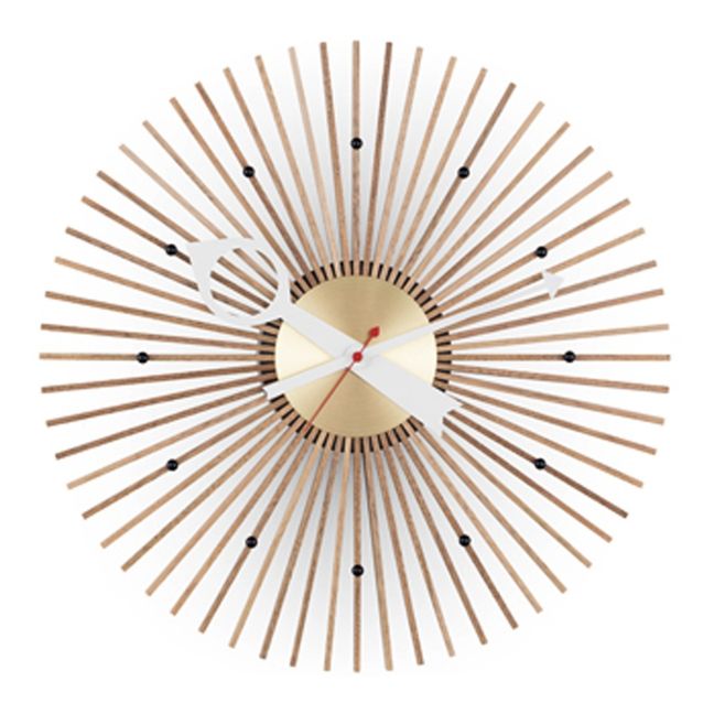 Relog de pared Popsicle Clock - Georges Nelson, 1957 | Walnut