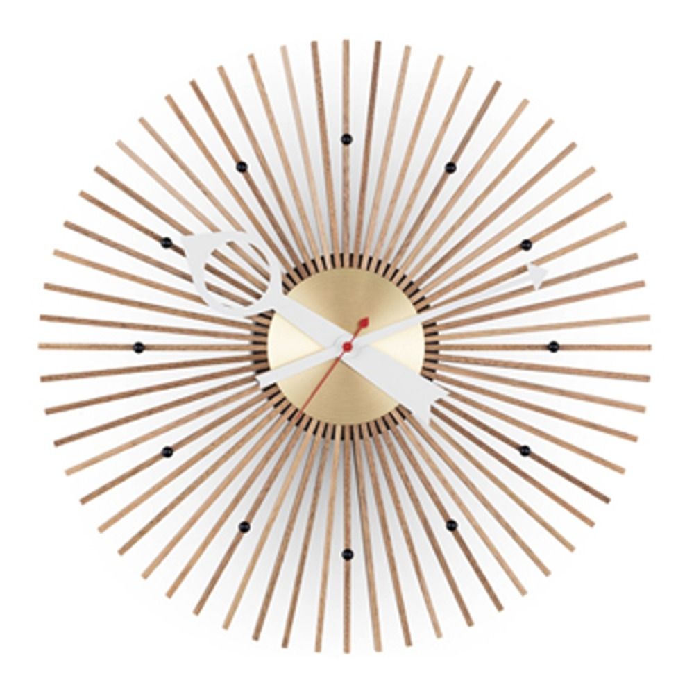 Vitra - Horloge murale Popsicle Clock - Georges Nelson - Noyer