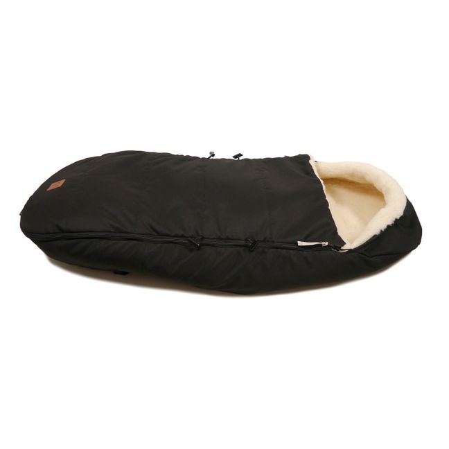 Saquito de piel de cordero blanco Premium | Negro