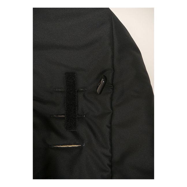 Saquito de piel de cordero blanco Premium | Negro
