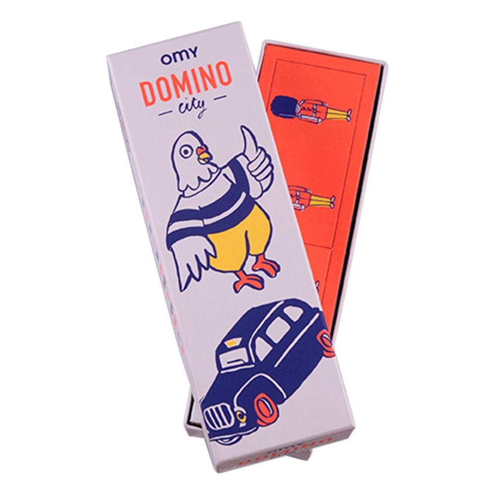 Omy - Boîte de jeux Domino - Blanc