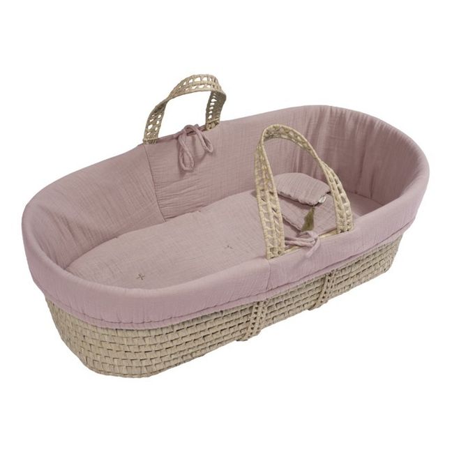 Babywiege-Wäsche aus Bio-Baumwolle | Dusty Pink S007