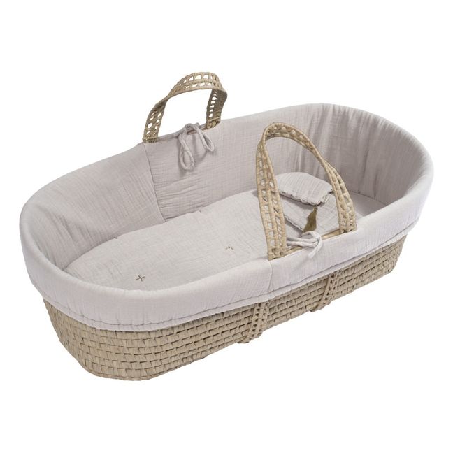 Organic cotton Bedding Set for Moses Basket | Powder S018
