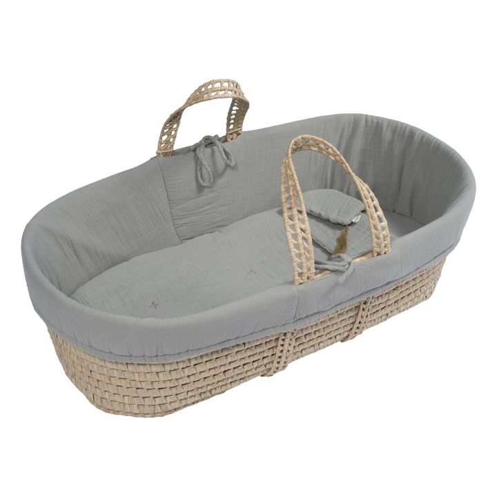 Bedding Set for Moses Basket Silver Grey S019 Numero 74 Design