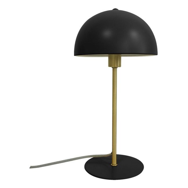 Lampada da tavolo Bonnet di metallo  | Nero