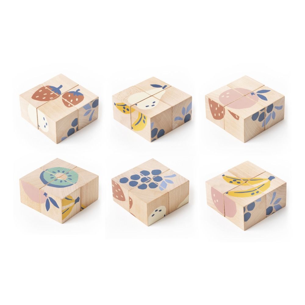 Cubes en bois fruits- Image produit n°0