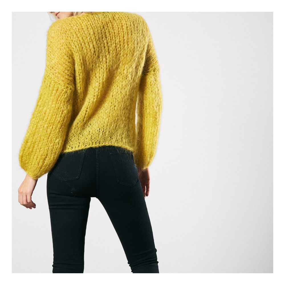 Pullover Mohair Uni Giallo limone Maiami Moda Adulto