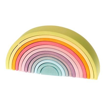 stacking wooden rainbow toy