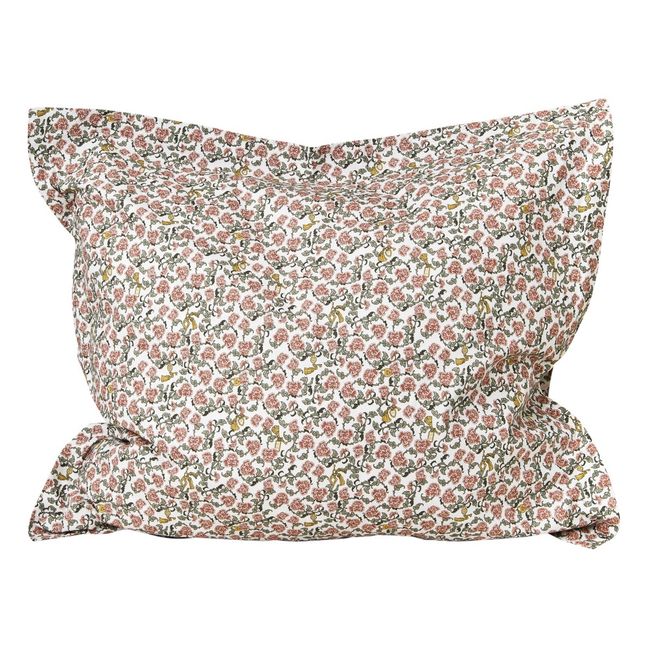 Funda de almohada de algodón percal Floral Vine | Rosa