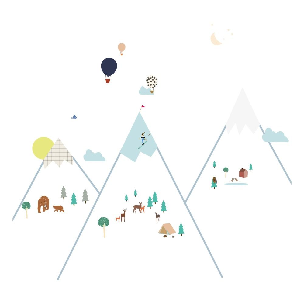 MIMI'lou - Stickers Grandes montagnes - Multicolore