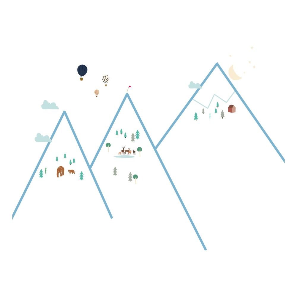 MIMI'lou - Stickers Montagnes - Multicolore