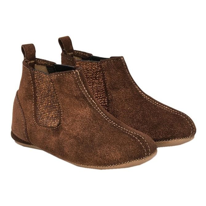 Pèpè - Boots Fourrées Pailletées - Fille - Cuivre