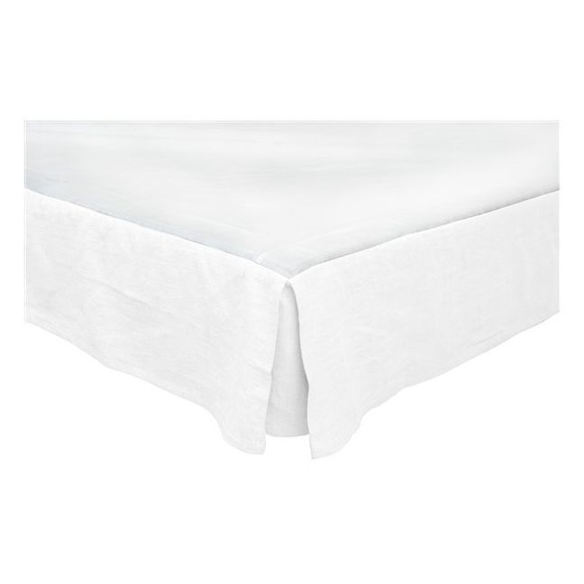 Linen Bed Valance  | White