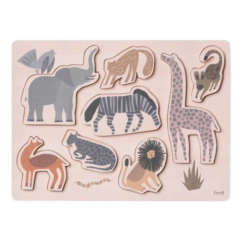 safari wooden animal puzzle