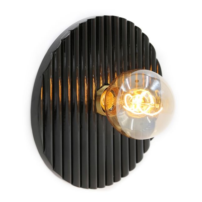 Lampada applique legno laccato Riviera | Nero