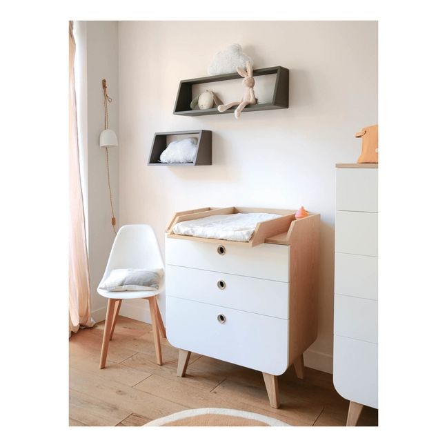 Lounge Oak Baby Changing Table Light grey VOX Design Baby