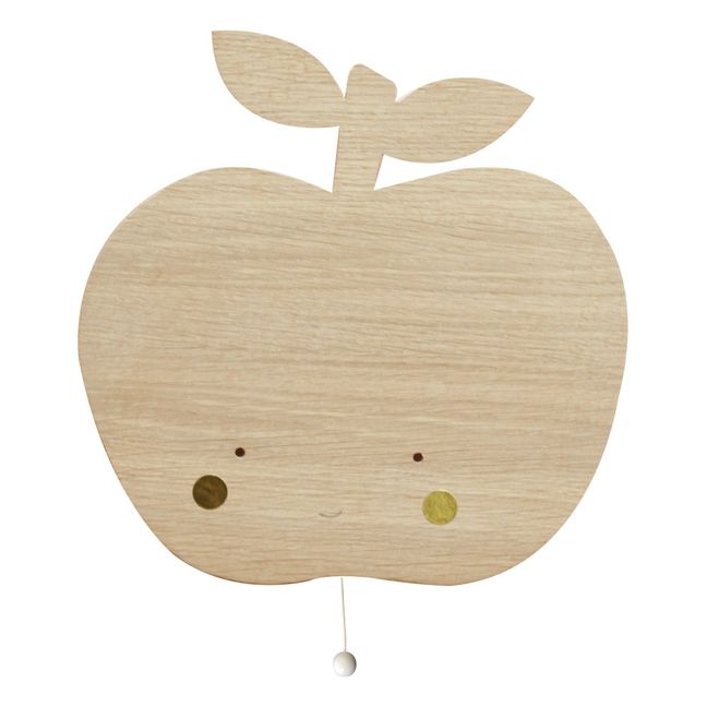 Caja de musica manzana de madera