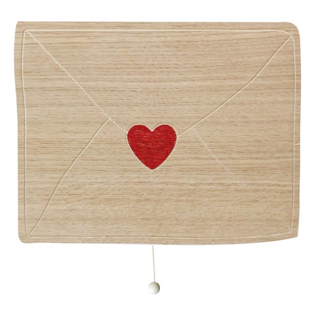 Caja de musica carta de amor en madera