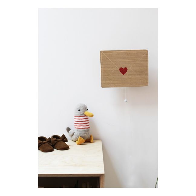 Caja de musica carta de amor en madera