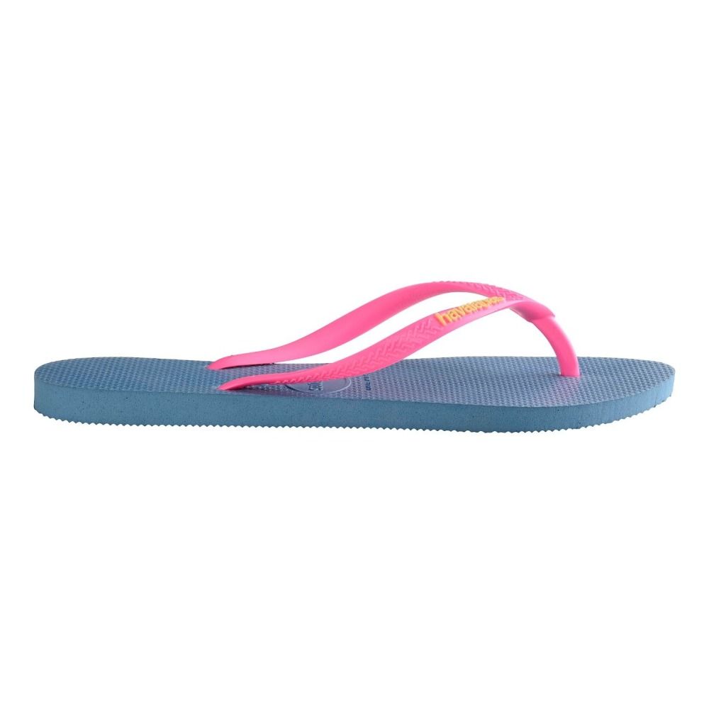 Havaianas - Tongs Slim Logo - Fille - Bleu